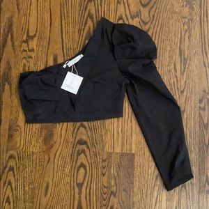 Adika Black One Shoulder Crop Top- Never Been Worn